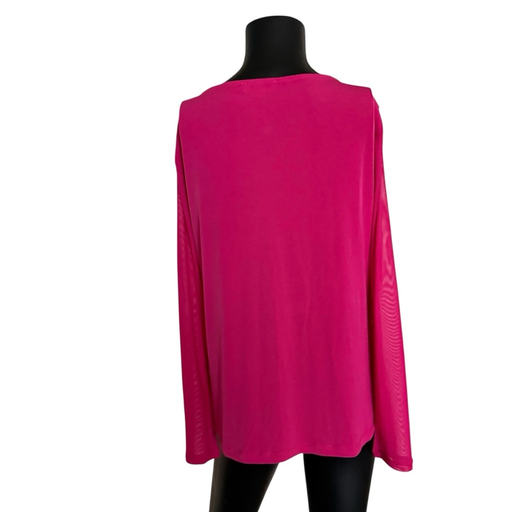 Calvin Klein Vibrant Pink Twist Blouse - Picture 2 of 12